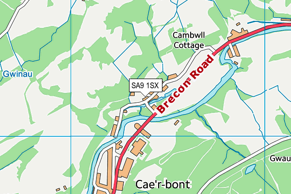 SA9 1SX map - OS VectorMap District (Ordnance Survey)