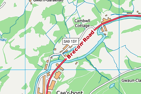 SA9 1SY map - OS VectorMap District (Ordnance Survey)