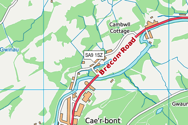 SA9 1SZ map - OS VectorMap District (Ordnance Survey)