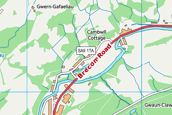 SA9 1TA map - OS VectorMap District (Ordnance Survey)