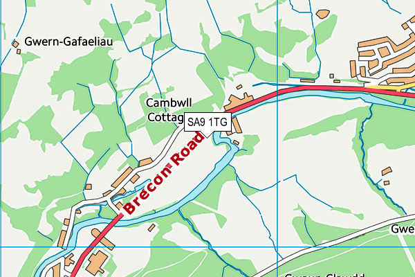 SA9 1TG map - OS VectorMap District (Ordnance Survey)