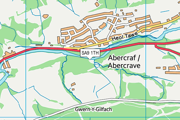 SA9 1TH map - OS VectorMap District (Ordnance Survey)