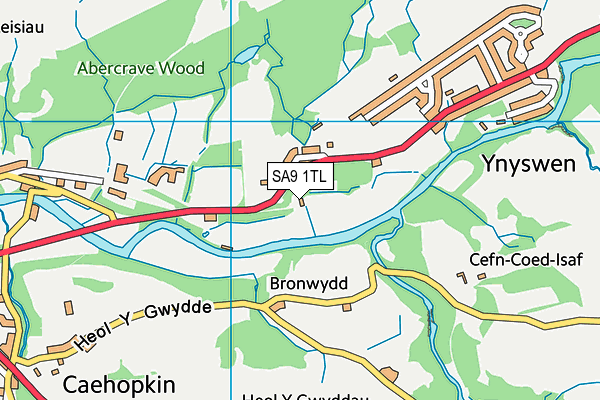 SA9 1TL map - OS VectorMap District (Ordnance Survey)