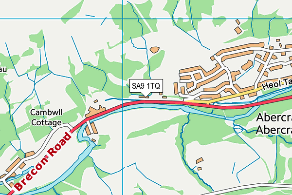 SA9 1TQ map - OS VectorMap District (Ordnance Survey)