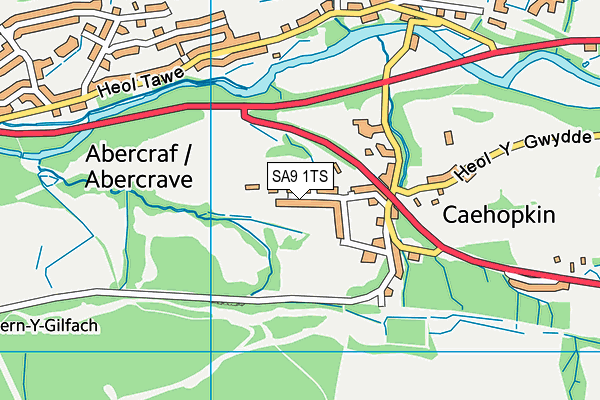 SA9 1TS map - OS VectorMap District (Ordnance Survey)