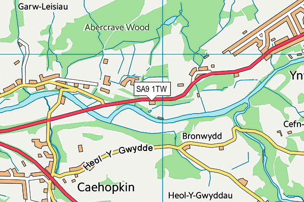 SA9 1TW map - OS VectorMap District (Ordnance Survey)