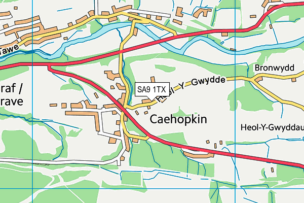 SA9 1TX map - OS VectorMap District (Ordnance Survey)