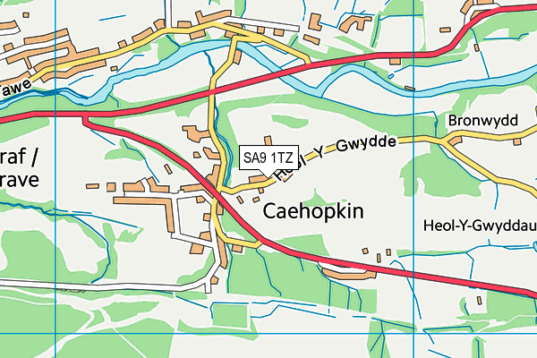 SA9 1TZ map - OS VectorMap District (Ordnance Survey)