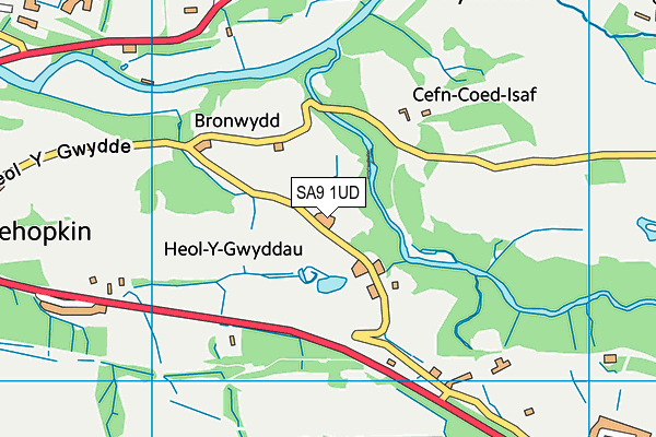 SA9 1UD map - OS VectorMap District (Ordnance Survey)