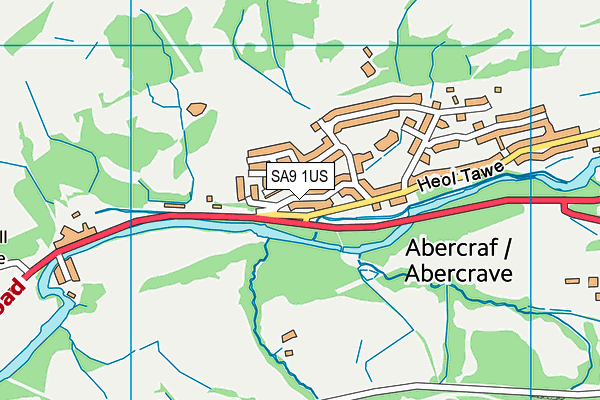 SA9 1US map - OS VectorMap District (Ordnance Survey)