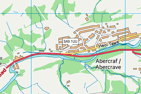 SA9 1UU map - OS VectorMap District (Ordnance Survey)