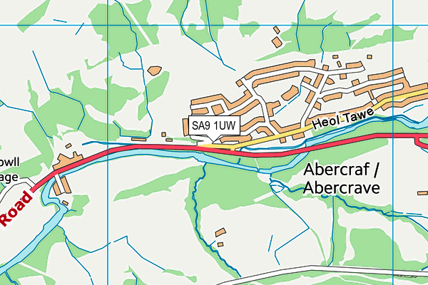 SA9 1UW map - OS VectorMap District (Ordnance Survey)