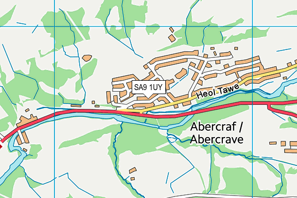 SA9 1UY map - OS VectorMap District (Ordnance Survey)