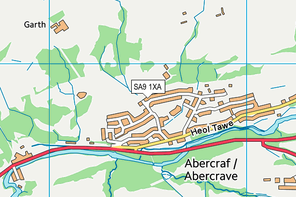 SA9 1XA map - OS VectorMap District (Ordnance Survey)