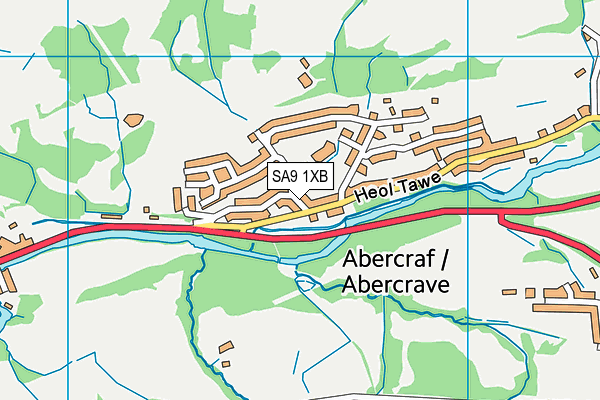 SA9 1XB map - OS VectorMap District (Ordnance Survey)