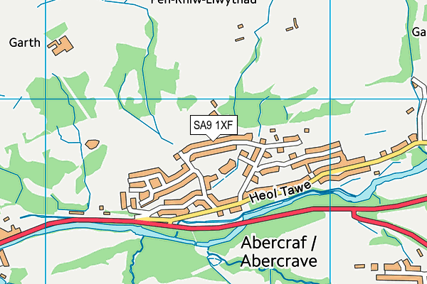 SA9 1XF map - OS VectorMap District (Ordnance Survey)