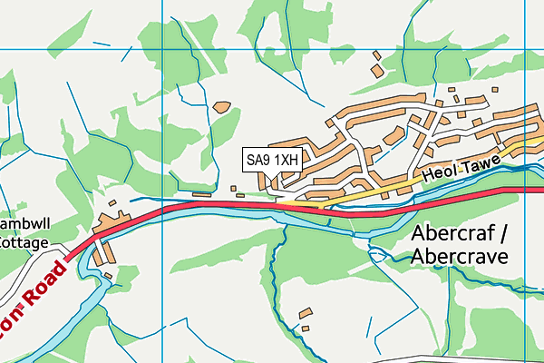 SA9 1XH map - OS VectorMap District (Ordnance Survey)