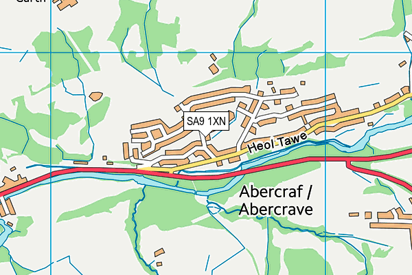 SA9 1XN map - OS VectorMap District (Ordnance Survey)