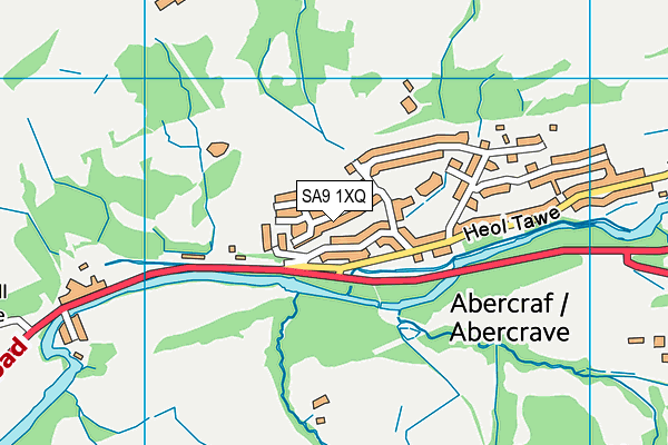 SA9 1XQ map - OS VectorMap District (Ordnance Survey)