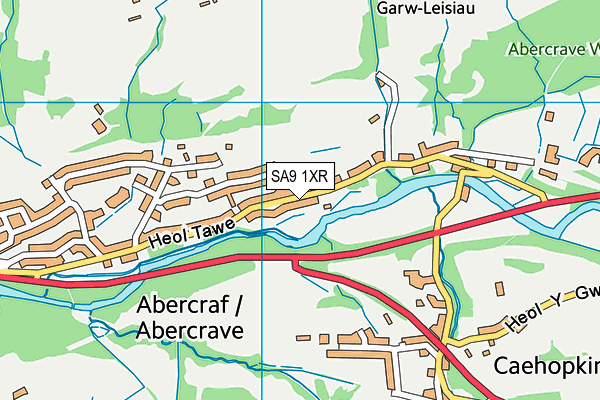 SA9 1XR map - OS VectorMap District (Ordnance Survey)