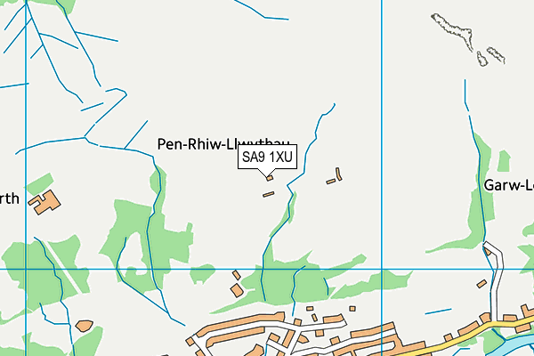 SA9 1XU map - OS VectorMap District (Ordnance Survey)