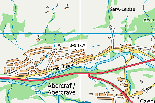 SA9 1XW map - OS VectorMap District (Ordnance Survey)