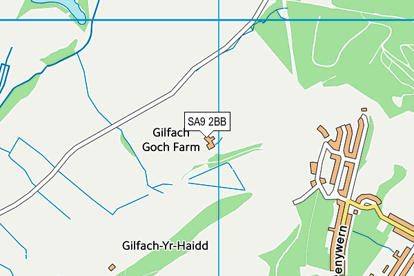 SA9 2BB map - OS VectorMap District (Ordnance Survey)