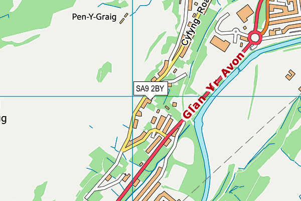 SA9 2BY map - OS VectorMap District (Ordnance Survey)