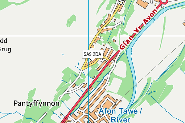 SA9 2DA map - OS VectorMap District (Ordnance Survey)