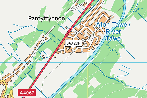 SA9 2DP map - OS VectorMap District (Ordnance Survey)