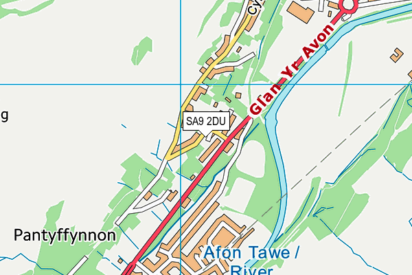 SA9 2DU map - OS VectorMap District (Ordnance Survey)