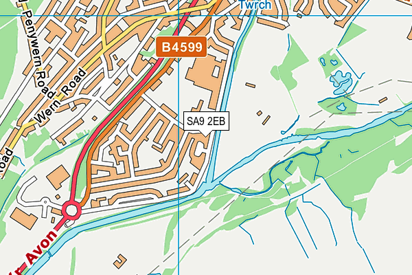 SA9 2EB map - OS VectorMap District (Ordnance Survey)