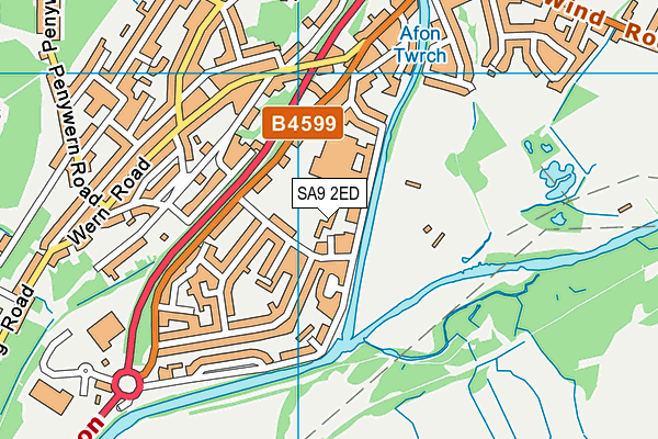 SA9 2ED map - OS VectorMap District (Ordnance Survey)