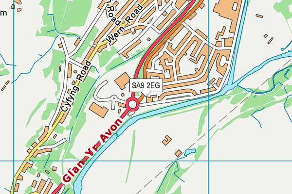 SA9 2EG map - OS VectorMap District (Ordnance Survey)