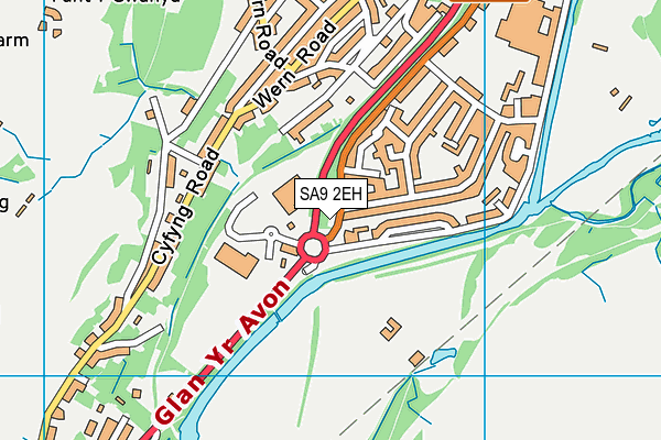 SA9 2EH map - OS VectorMap District (Ordnance Survey)