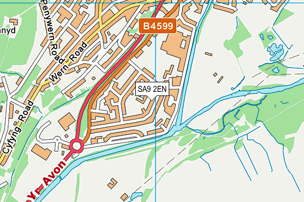 SA9 2EN map - OS VectorMap District (Ordnance Survey)