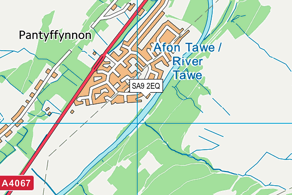 SA9 2EQ map - OS VectorMap District (Ordnance Survey)