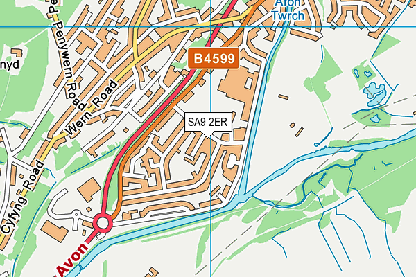 SA9 2ER map - OS VectorMap District (Ordnance Survey)