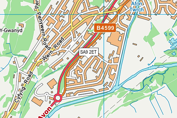 SA9 2ET map - OS VectorMap District (Ordnance Survey)