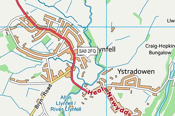 SA9 2FQ map - OS VectorMap District (Ordnance Survey)