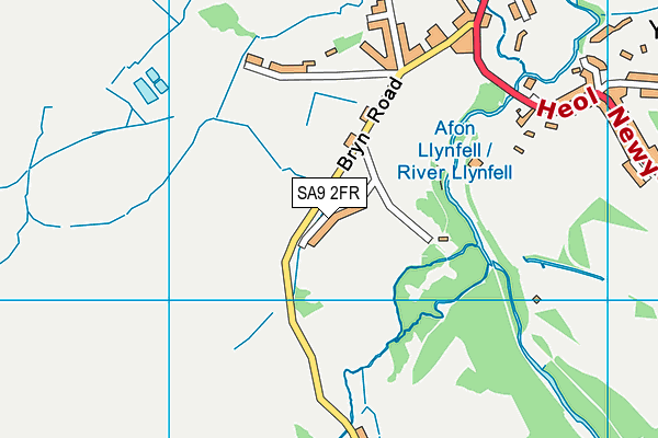 SA9 2FR map - OS VectorMap District (Ordnance Survey)