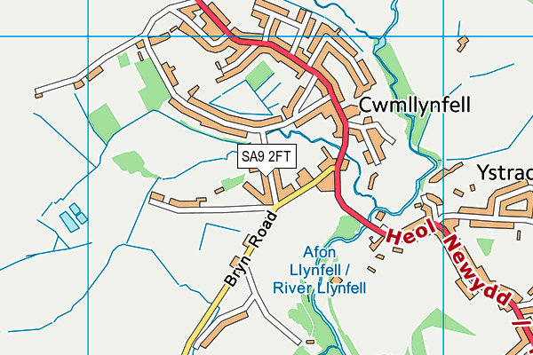 SA9 2FT map - OS VectorMap District (Ordnance Survey)