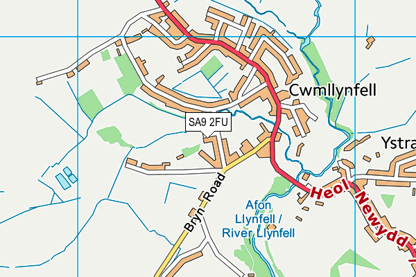 SA9 2FU map - OS VectorMap District (Ordnance Survey)