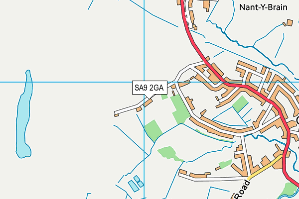 SA9 2GA map - OS VectorMap District (Ordnance Survey)
