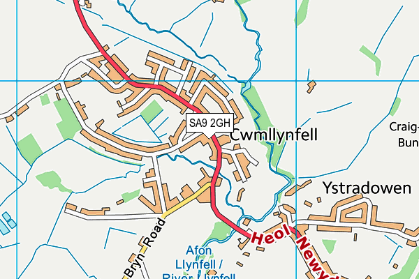 SA9 2GH map - OS VectorMap District (Ordnance Survey)