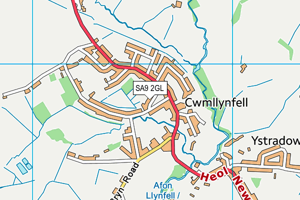 SA9 2GL map - OS VectorMap District (Ordnance Survey)