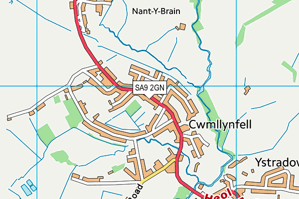 SA9 2GN map - OS VectorMap District (Ordnance Survey)