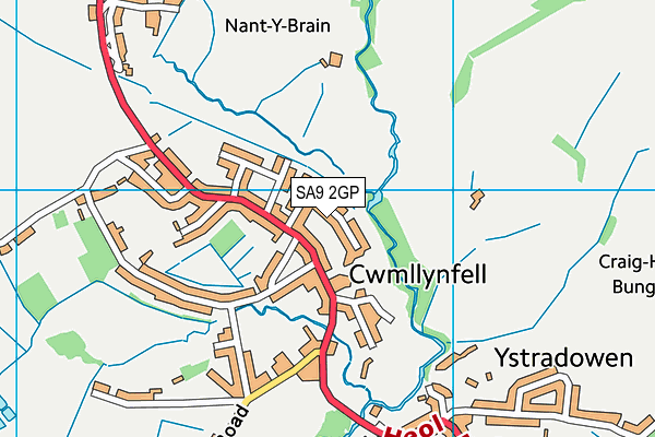 SA9 2GP map - OS VectorMap District (Ordnance Survey)