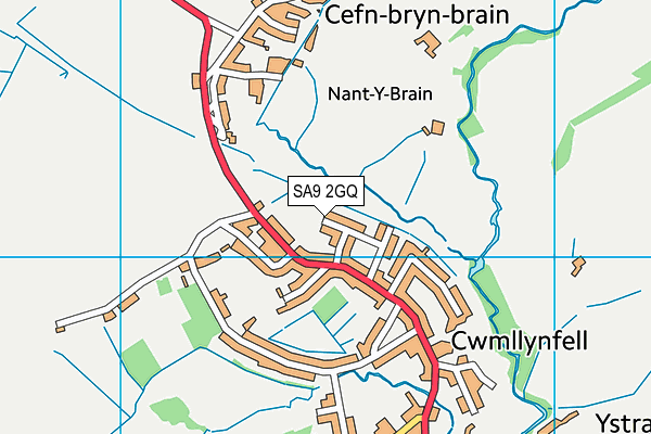 SA9 2GQ map - OS VectorMap District (Ordnance Survey)