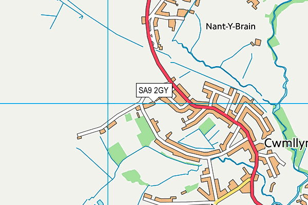 SA9 2GY map - OS VectorMap District (Ordnance Survey)